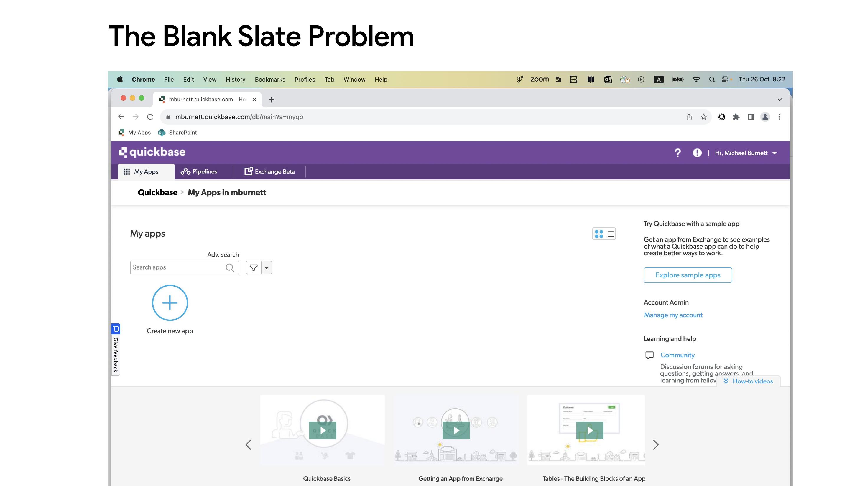 The blank slate — original trial landing state.