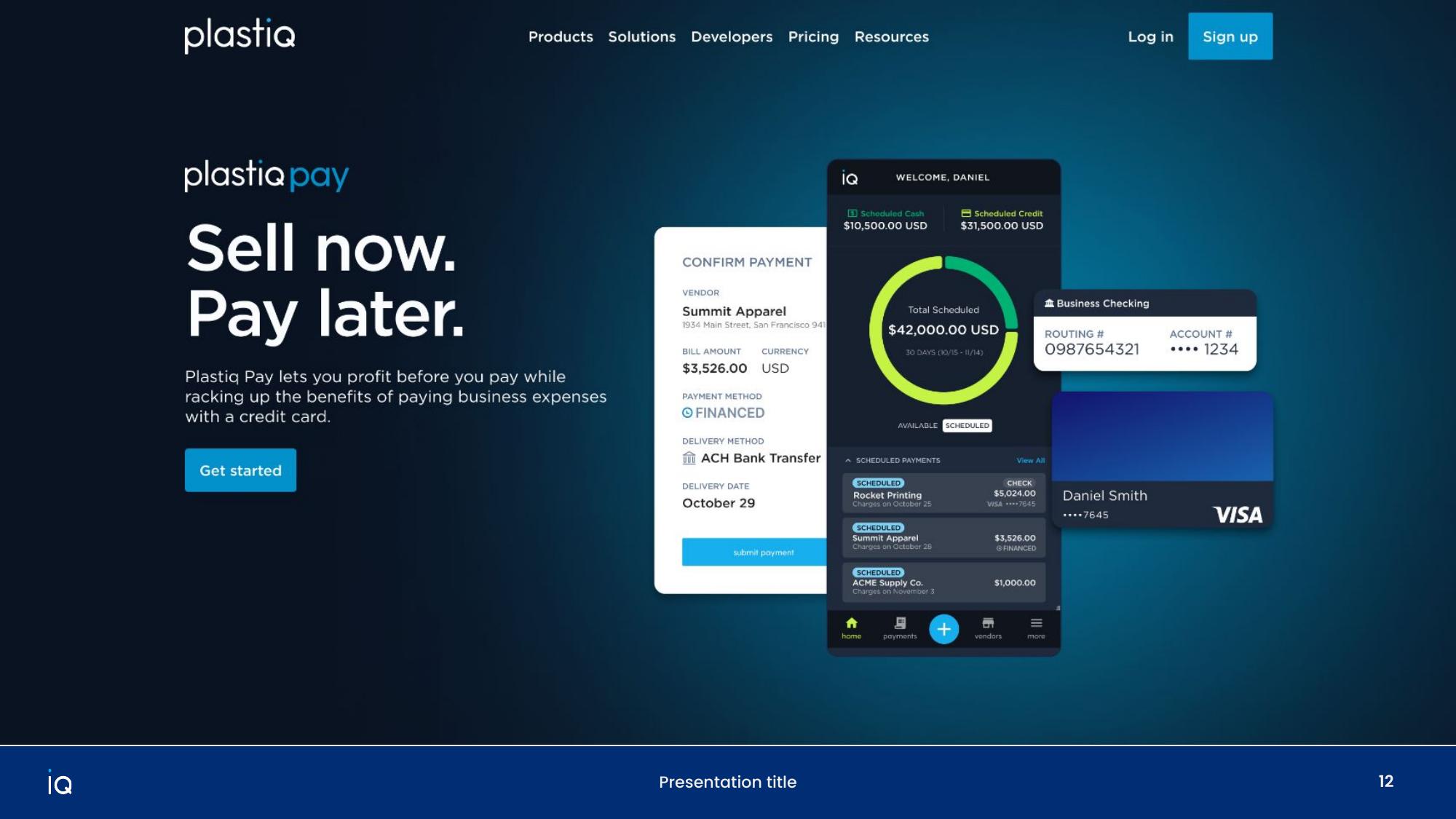 Plastiq Pay — "Sell now. Pay later."